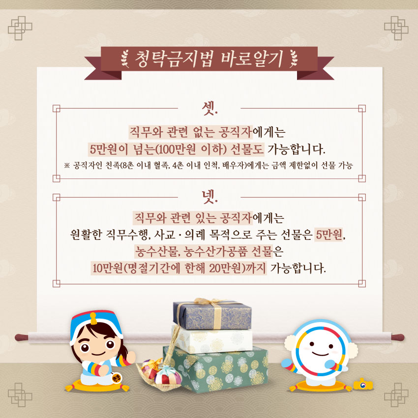 설 명절 기간 청탁금지법 바로알기 이미지 3