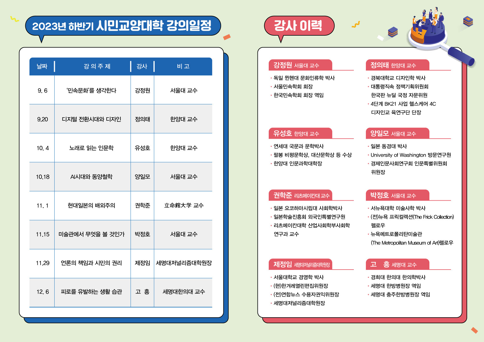 2023년 하반기 <시민교양대학> 안내 이미지 2