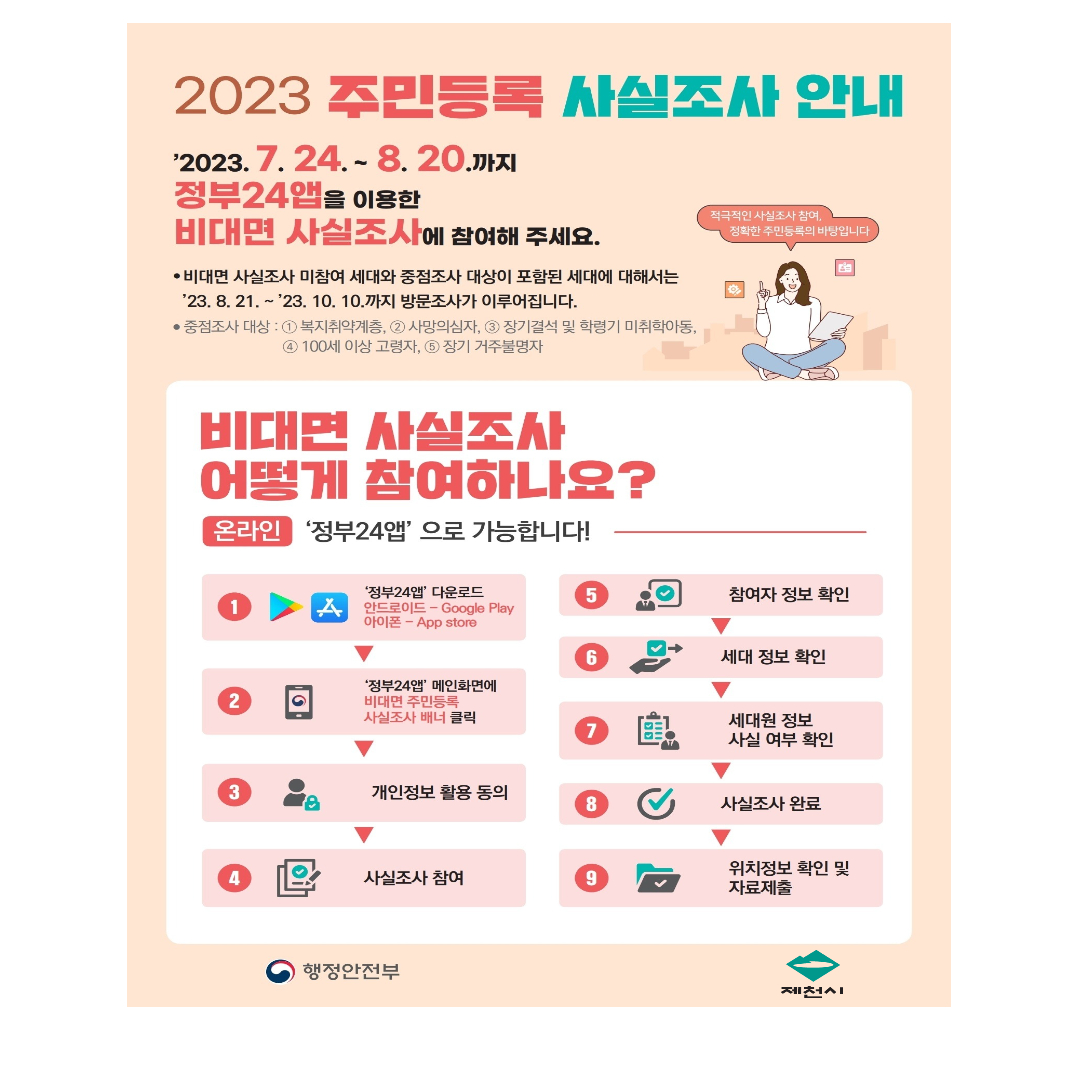 제천시, 2023 주민등록 사실조사 실시 이미지 1